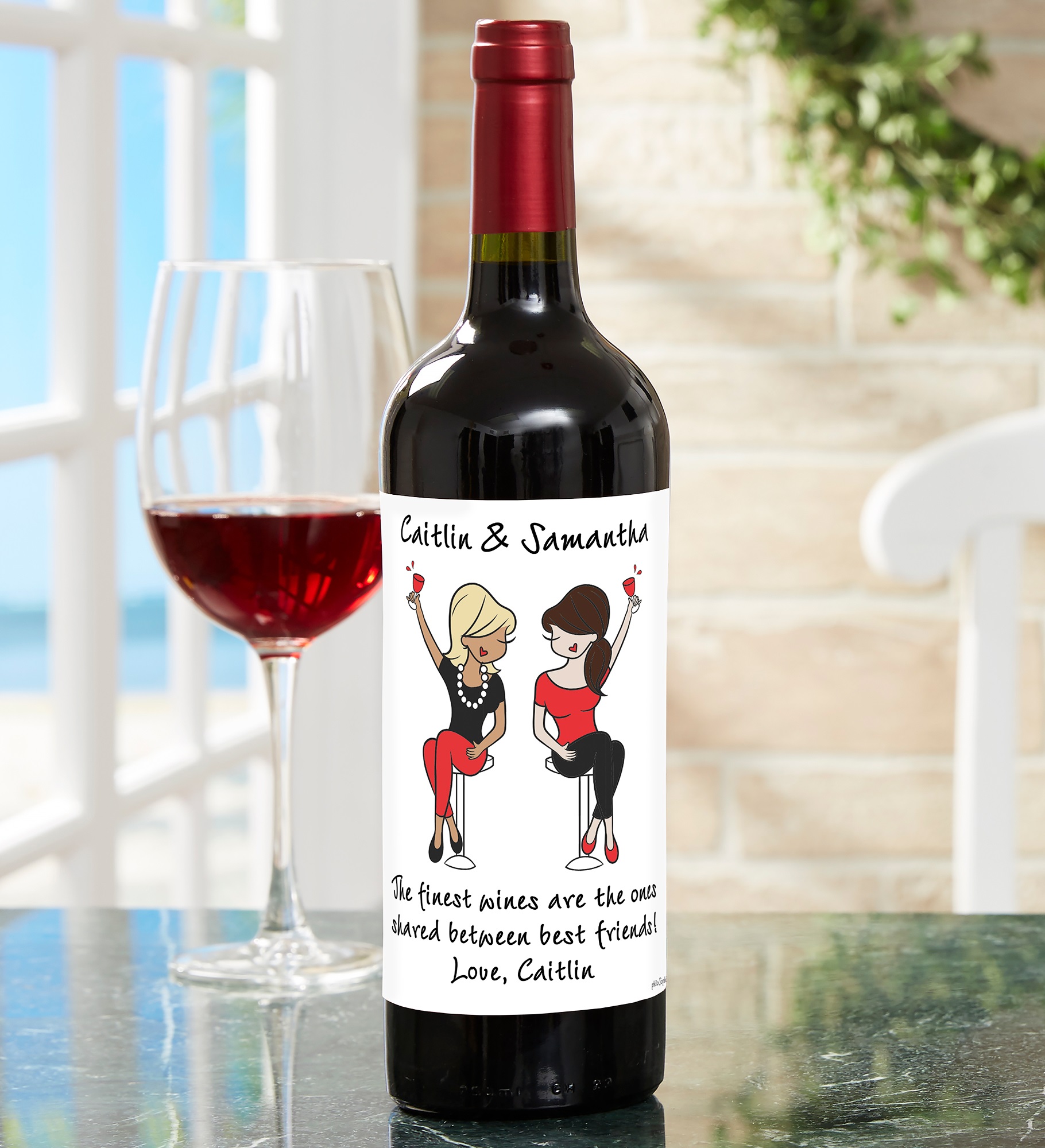 Best Friends philoSophie's® Personalized Wine Label